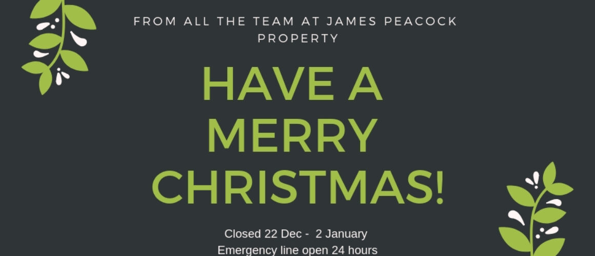 Christmas opening hours James Peacock Property